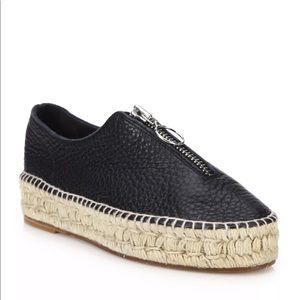 alexander wang black leather espadrilles